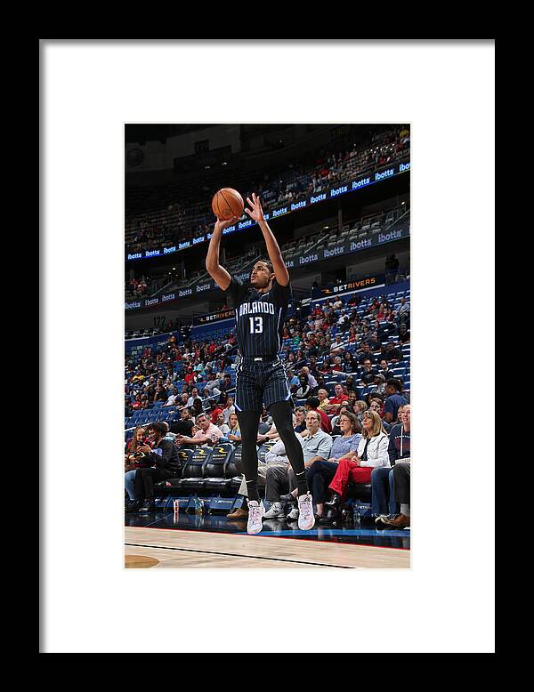 Smoothie King Center Framed Print featuring the photograph Orlando Magic v New Orleans Pelicans by Layne Murdoch Jr.