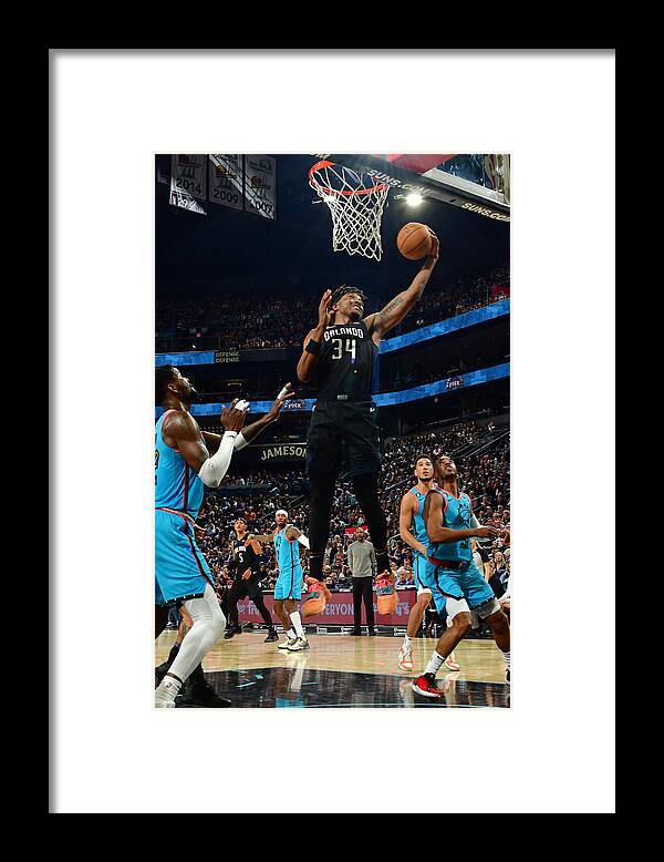Wendell Carter Jr Framed Print featuring the photograph Orlando Magic v Phoenix Suns by Kate Frese