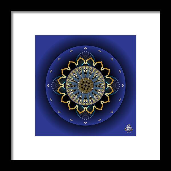 Abstract Mandala Framed Print featuring the digital art Ornativo Vero Circulus No 4157 by Alan Bennington