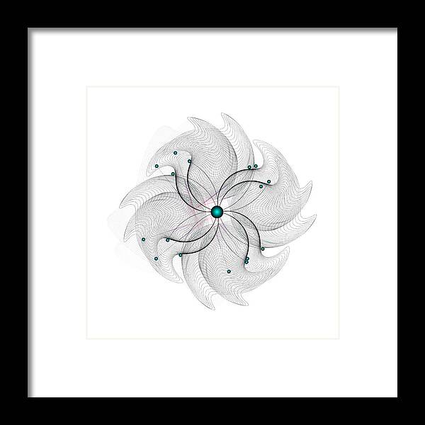 Abstract Mandala Framed Print featuring the digital art Ornativo Vero Circulus No 4253 by Alan Bennington