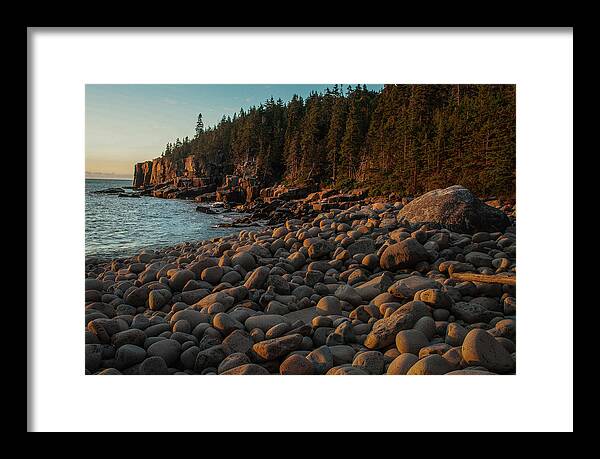 Acadia National Park Framed Print featuring the photograph Otter Cliffs Sunrise by Bob Grabowski