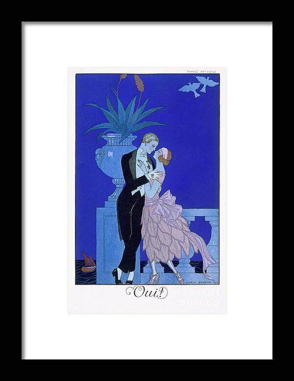 Yes By Georges Barbier Framed Print featuring the painting Oui by Georges Barbier