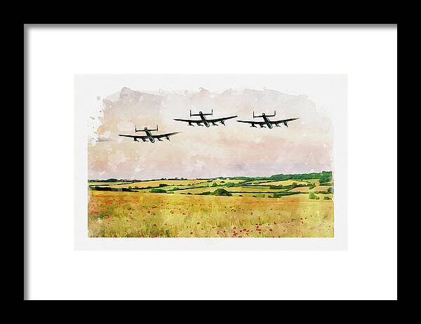 Art Framed Print featuring the digital art Our Bomber Boys by Airpower Art