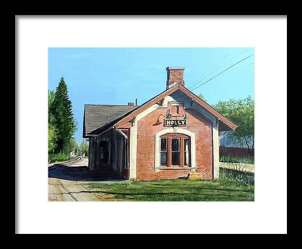 Depot Framed Print featuring the painting Our Time by William Brody