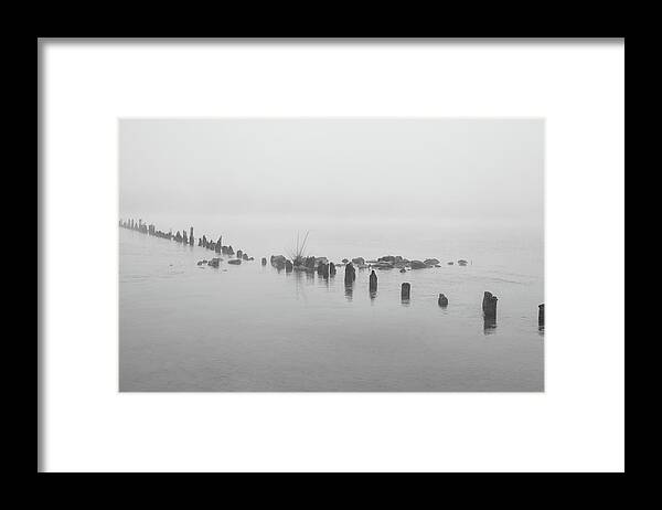Columbia River Fog Framed Print featuring the photograph Out into winter by Kunal Mehra