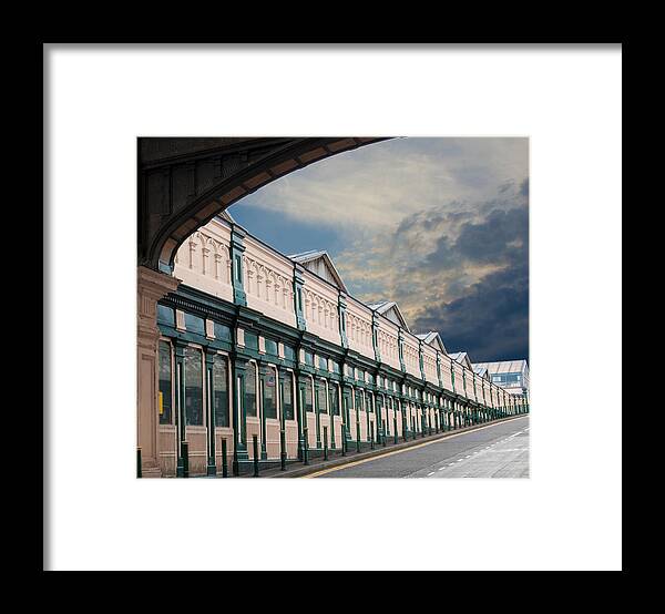 Architecture Framed Print featuring the photograph Out of Edinburgh Station by Moira Law