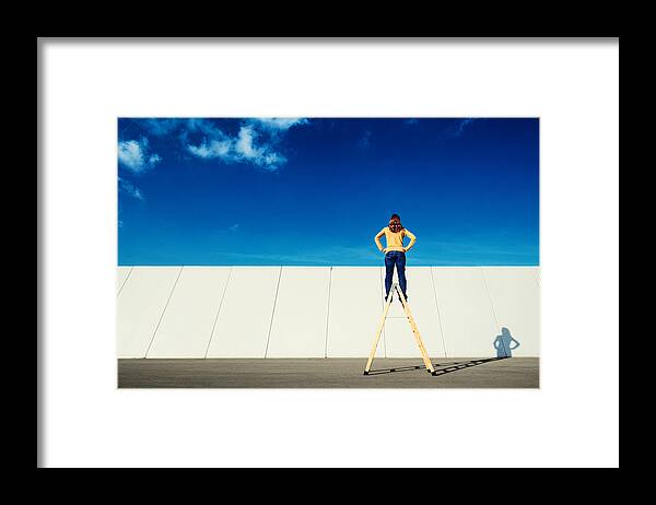 Shadow Framed Print featuring the photograph Overcome adversity by Ferrantraite