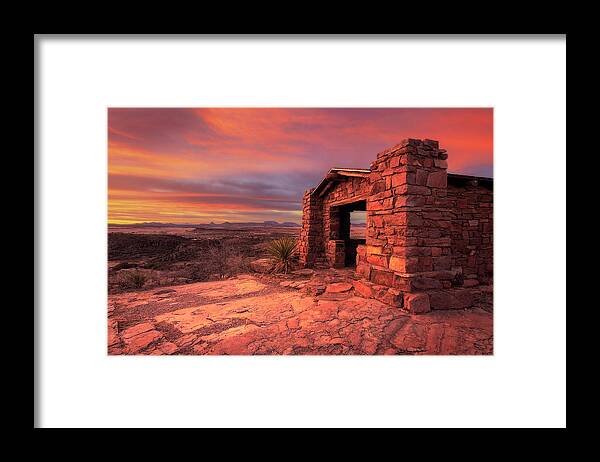 Ccc Overlook Shelter Framed Print featuring the photograph Overlook Shelter by Slow Fuse Photography