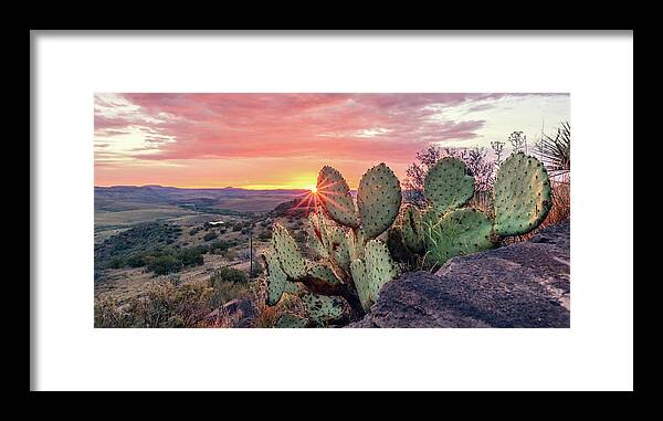Prickly Pear Framed Print featuring the photograph Overlook by Slow Fuse Photography