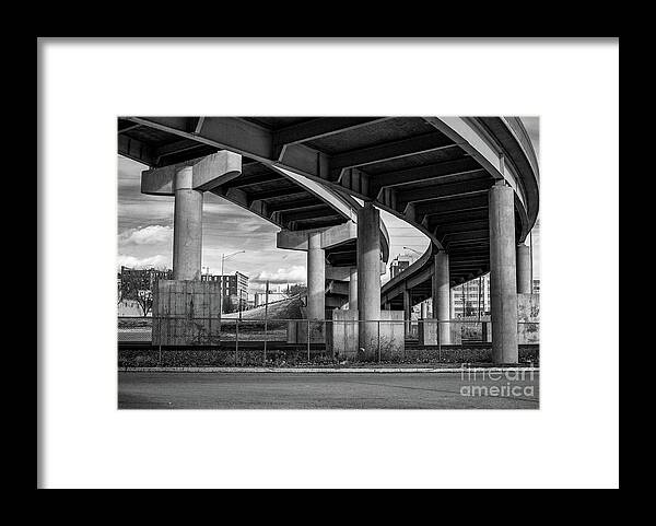 Overpasses Above Tracks Framed Print featuring the photograph Overpasses Above Tracks by Imagery by Charly