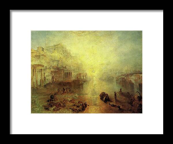 Ovid Framed Print featuring the painting Ovid Banished from Rome by Joseph Mallord William Turner