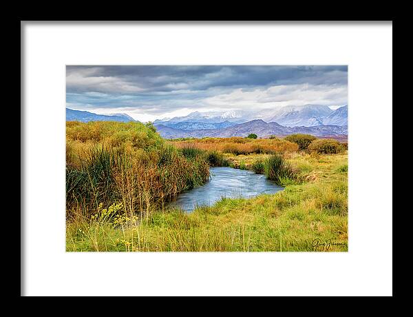 Owens-river Framed Print featuring the photograph Owens River by Gary Johnson