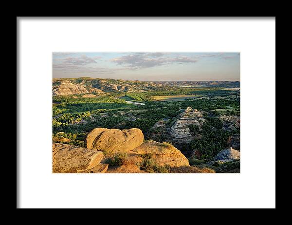 Theodore Roosevelt National Park Framed Print featuring the photograph Oxbow Overlook - Theodore Roosevelt National Park North Unit by Peter Herman