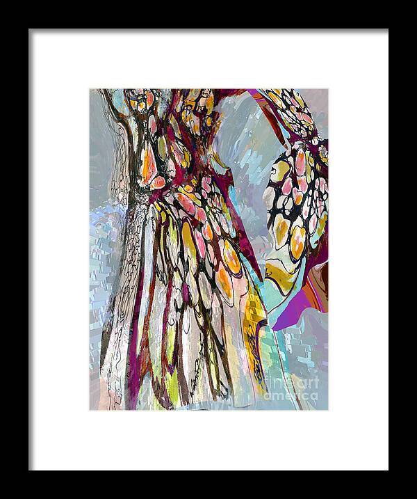 Tree Framed Print featuring the mixed media oy of Spring in the Mother Tree by Zsanan Studio