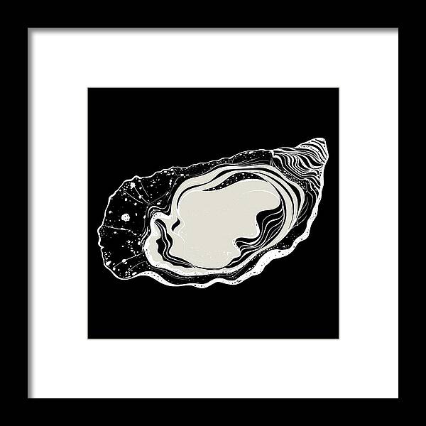 Animal Framed Print featuring the painting Oyster Black by Tony Rubino