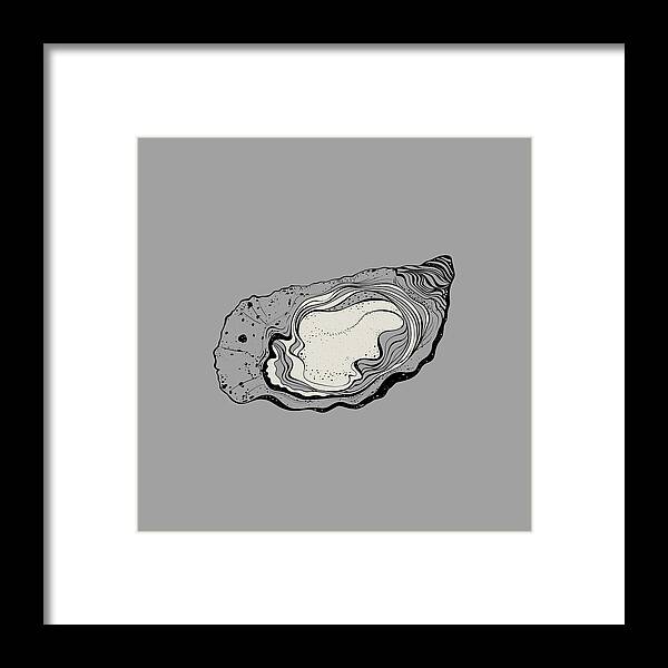 Animal Framed Print featuring the painting Oyster White by Tony Rubino