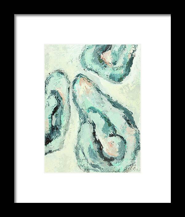 Oyster Framed Print featuring the painting Oysters II by Kirsten Koza Reed