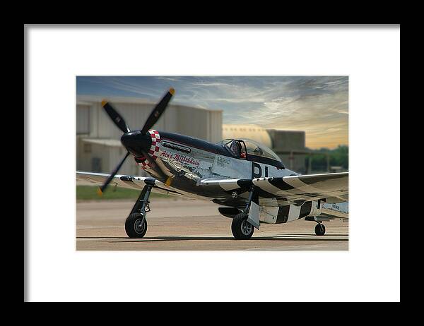 P-51 Framed Print featuring the photograph P-51 Taxi for Take-off by Phil And Karen Rispin