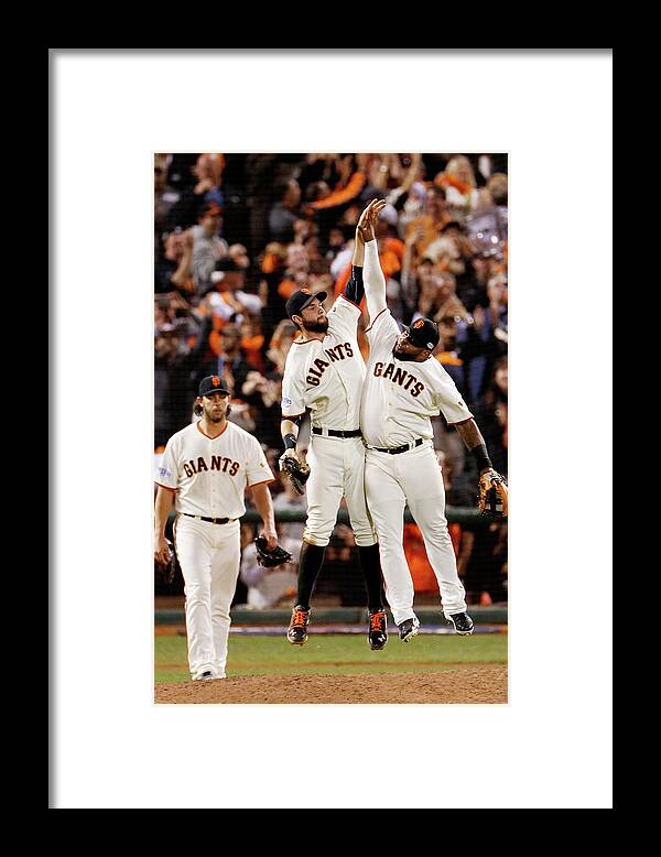San Francisco Framed Print featuring the photograph Pablo Sandoval and Brandon Belt by Thearon W. Henderson