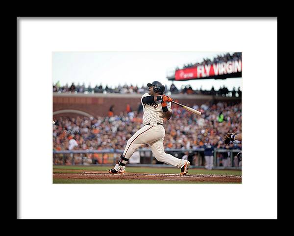 San Francisco Framed Print featuring the photograph Pablo Sandoval by Ezra Shaw
