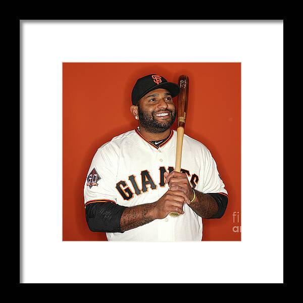 Media Day Framed Print featuring the photograph Pablo Sandoval by Patrick Smith