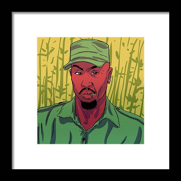 Hiphop Framed Print featuring the digital art Pac of The Jungle by Point Blank