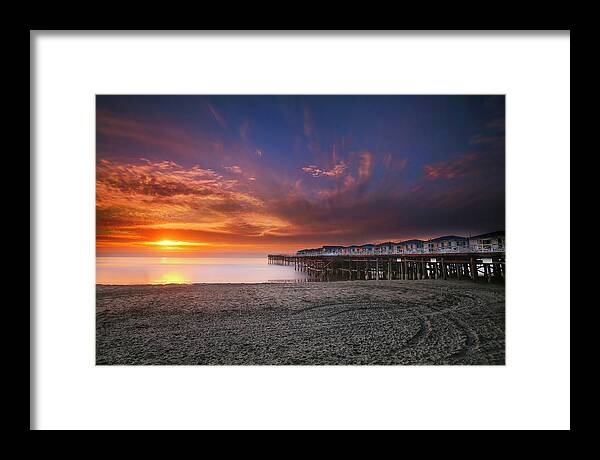 Pier Framed Print featuring the photograph Pacific Beach Crystal Pier by Larry Marshall