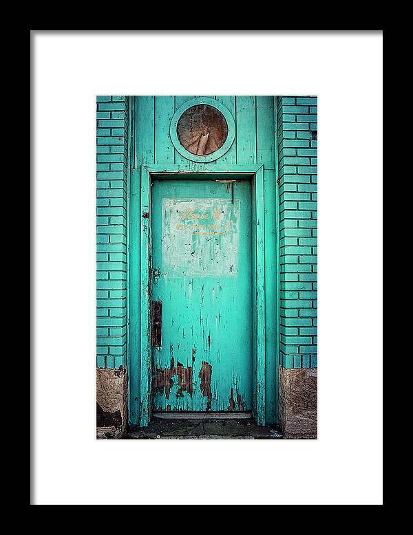 Urban Decay Framed Print featuring the photograph Paint Me Blue by Carmen Kern