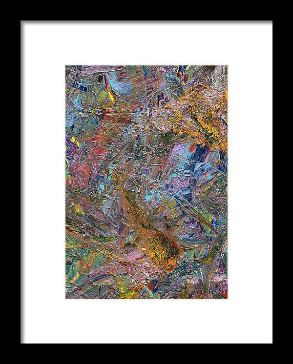 Abstract Framed Print featuring the painting Paint Number 26 by James W Johnson