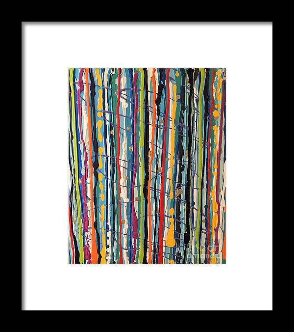 Abstracts Framed Print featuring the painting Paint Splash by Debora Sanders
