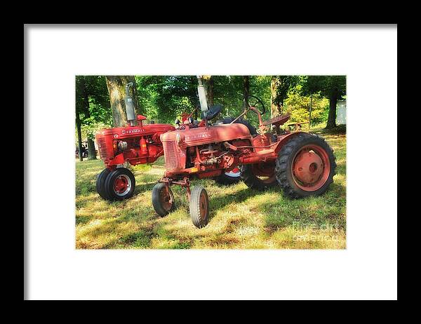 Farmall Framed Print featuring the photograph Pair of Farmalls by Mike Eingle