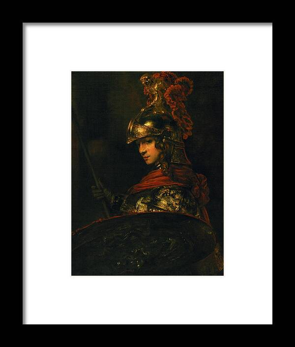 Rembrandt Framed Print featuring the painting Pallas Athena, 1657 by Rembrandt