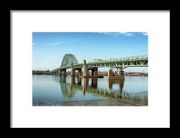 Bridge Framed Print featuring the photograph Tacony Palmyra Bridge Photograph by Louis Dallara