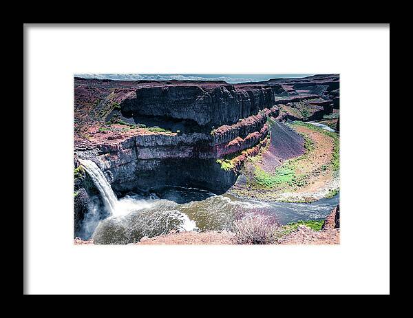 Palouse Falls Canyon Framed Print featuring the photograph Palouse Falls Canyon by David Patterson