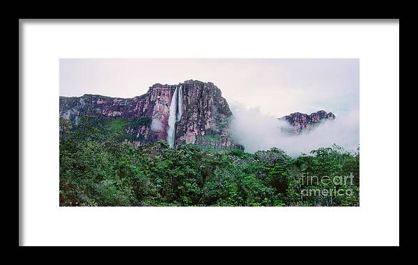 Dave Welling Framed Print featuring the photograph Panorama Angel Falls Canaima Np Venezuela by Dave Welling