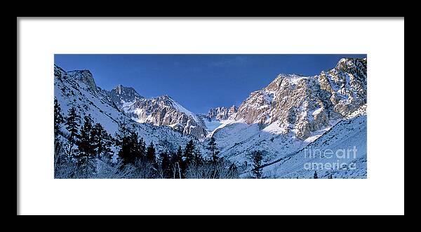 Dave Welling Framed Print featuring the photograph Panoramic Winter Middle Palisades Glacier Eastern Sierra by Dave Welling