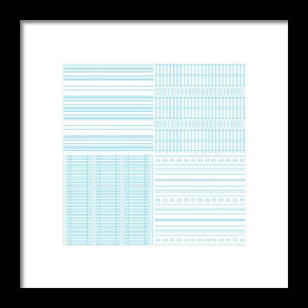 Empty Framed Print featuring the drawing Paper Seamless Pattern Collection by Naqiewei