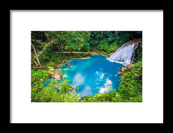 Jamaic A Waterfalls Framed Print featuring the photograph Paradise by Trevor A Smith