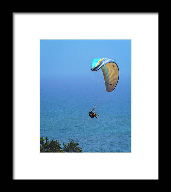 Paragliders Framed Print featuring the photograph Paragliding on a Breezy Afternoon 6 5.30.22 by Lindsay Thomson