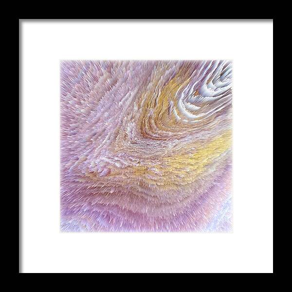 Square Framed Print featuring the digital art PARFUME - Height-Map-3d by Themayart