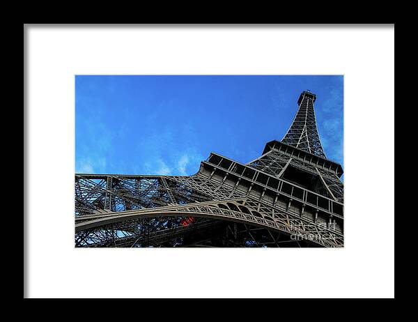 Paris Framed Print featuring the photograph Paris Eiffel Tower by Wilko van de Kamp Fine Photo Art