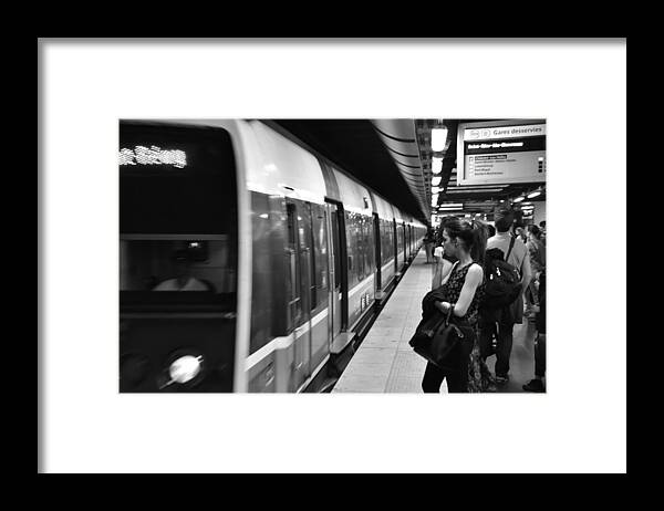 Paris Framed Print featuring the photograph Paris Metro by Neil R Finlay