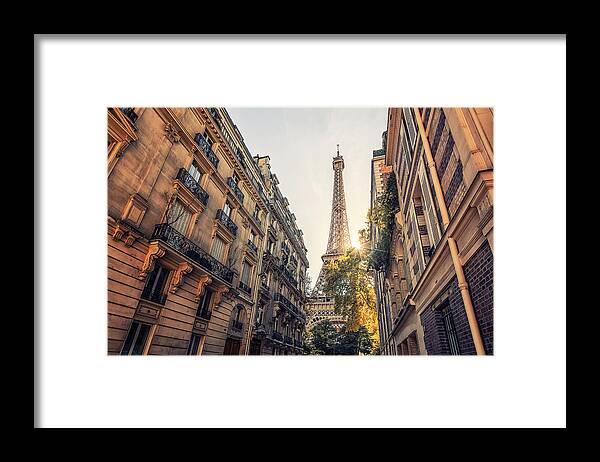 Aerial Framed Print featuring the photograph Parisian View by Manjik Pictures