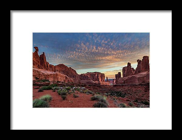 Arches National Park Framed Print featuring the photograph Park Avenue Sunrise by Dan Norris