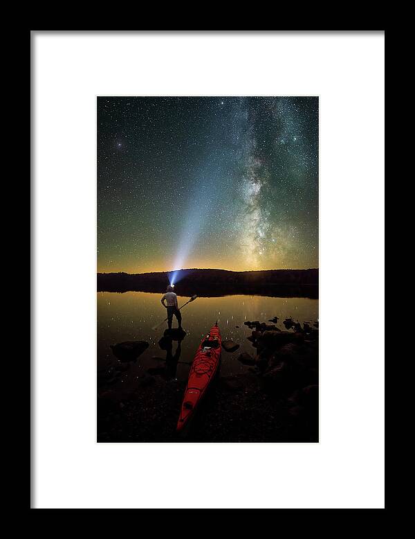 Night Framed Print featuring the photograph Parkside Bay at night by Henry w Liu