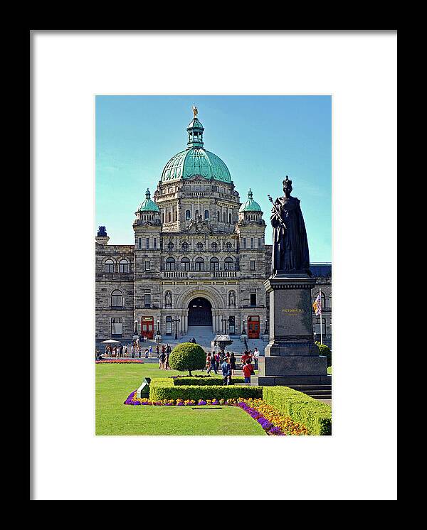 Victoria Framed Print featuring the photograph Parliament Building. Victoria British Columbia by Connie Fox