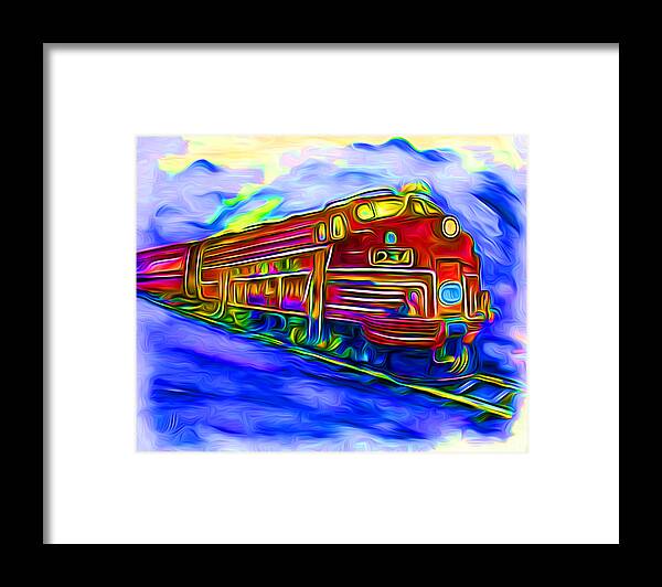 Digital Art Framed Print featuring the digital art Party Train by Ronald Mills