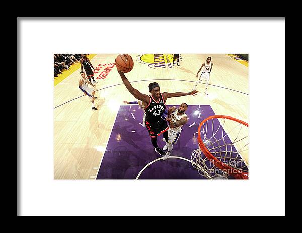Pascal Siakam Framed Print featuring the photograph Pascal Siakam by Andrew D. Bernstein
