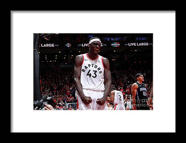 Playoffs Framed Print featuring the photograph Pascal Siakam by Mark Blinch