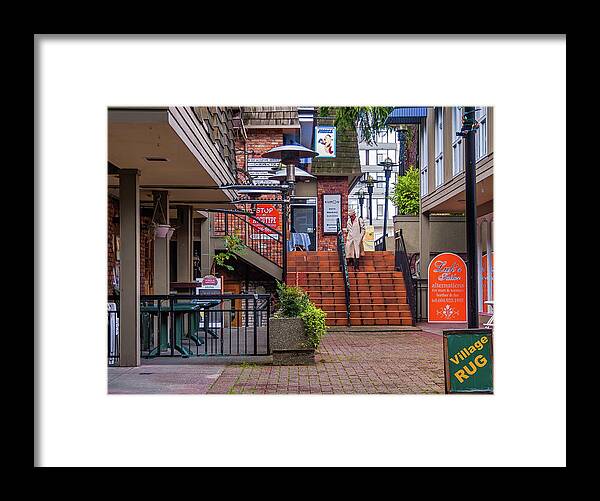 Alex Lyubar Framed Print featuring the photograph Pass-through yard in West Vancouver by Alex Lyubar